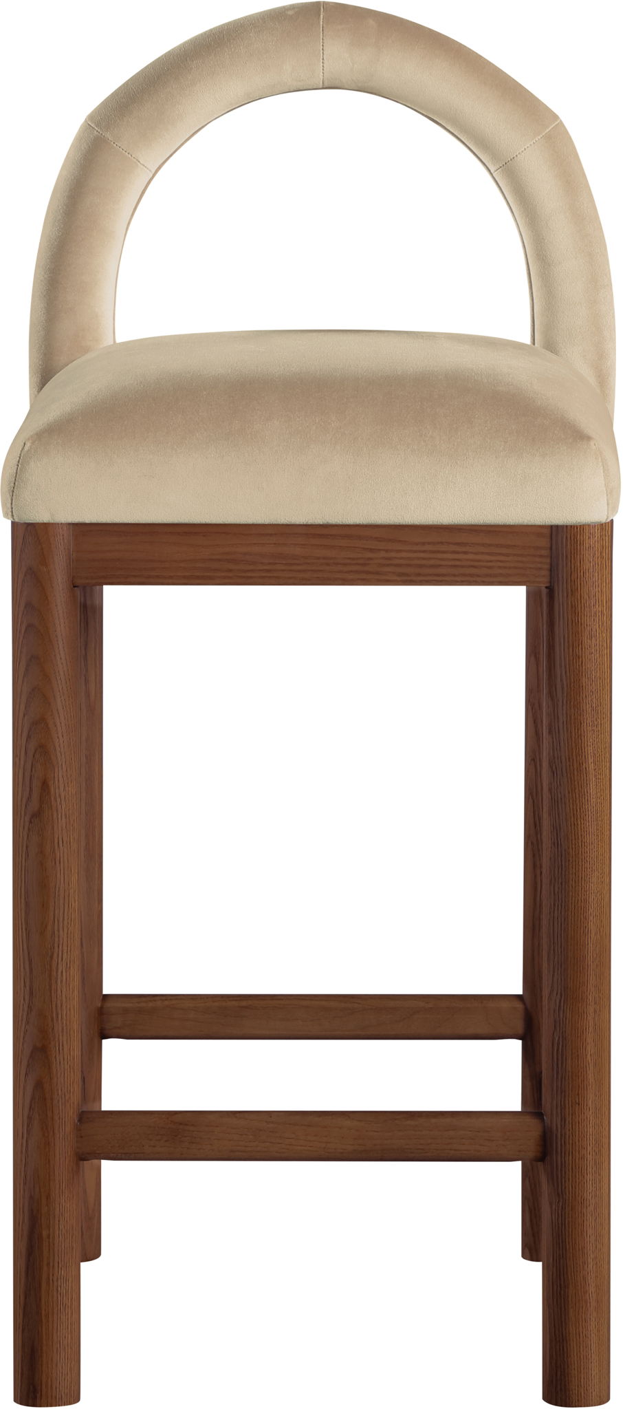 Conrad - Velvet Counter Stool With Brown Legs - Urban Living Furniture (Los Angeles, CA)