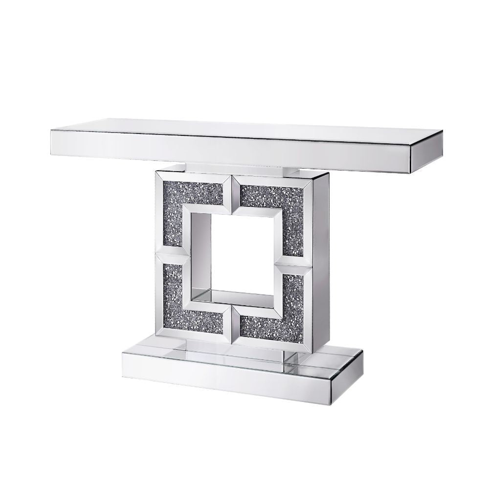 Noralie - Rectangular Console Table - Mirrored & Faux Diamonds - Urban Living Furniture (Los Angeles, CA)