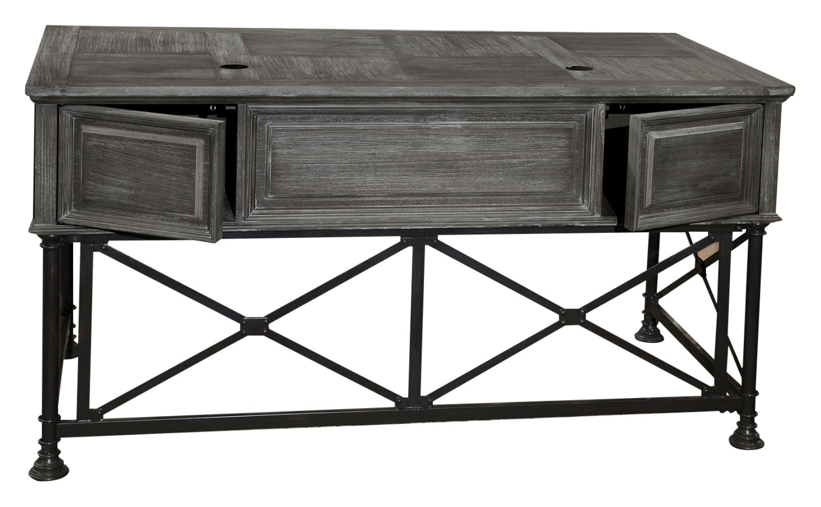 Gramercy Park - Writing Desk With Lateral File - Vintage Burnished Smoke - Urban Living Furniture (Los Angeles, CA)