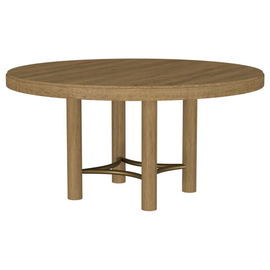 Arini - 60" Round Wood Dining Room Table - Sand Wash - Urban Living Furniture (Los Angeles, CA)