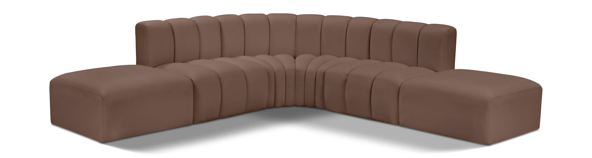 Arc - Faux Leather 6 Piece Corner Modular Sofa - Urban Living Furniture (Los Angeles, CA)