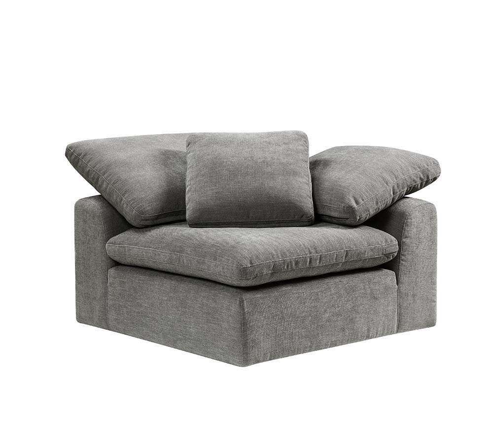 Naveen - Linen Modular Wedge With Pillow - Gray - Urban Living Furniture (Los Angeles, CA)