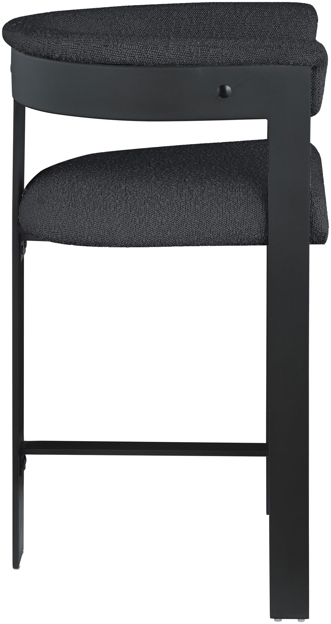 Romeo - Boucle Counter Stool With Black Base (Set of 2) - Urban Living Furniture (Los Angeles, CA)