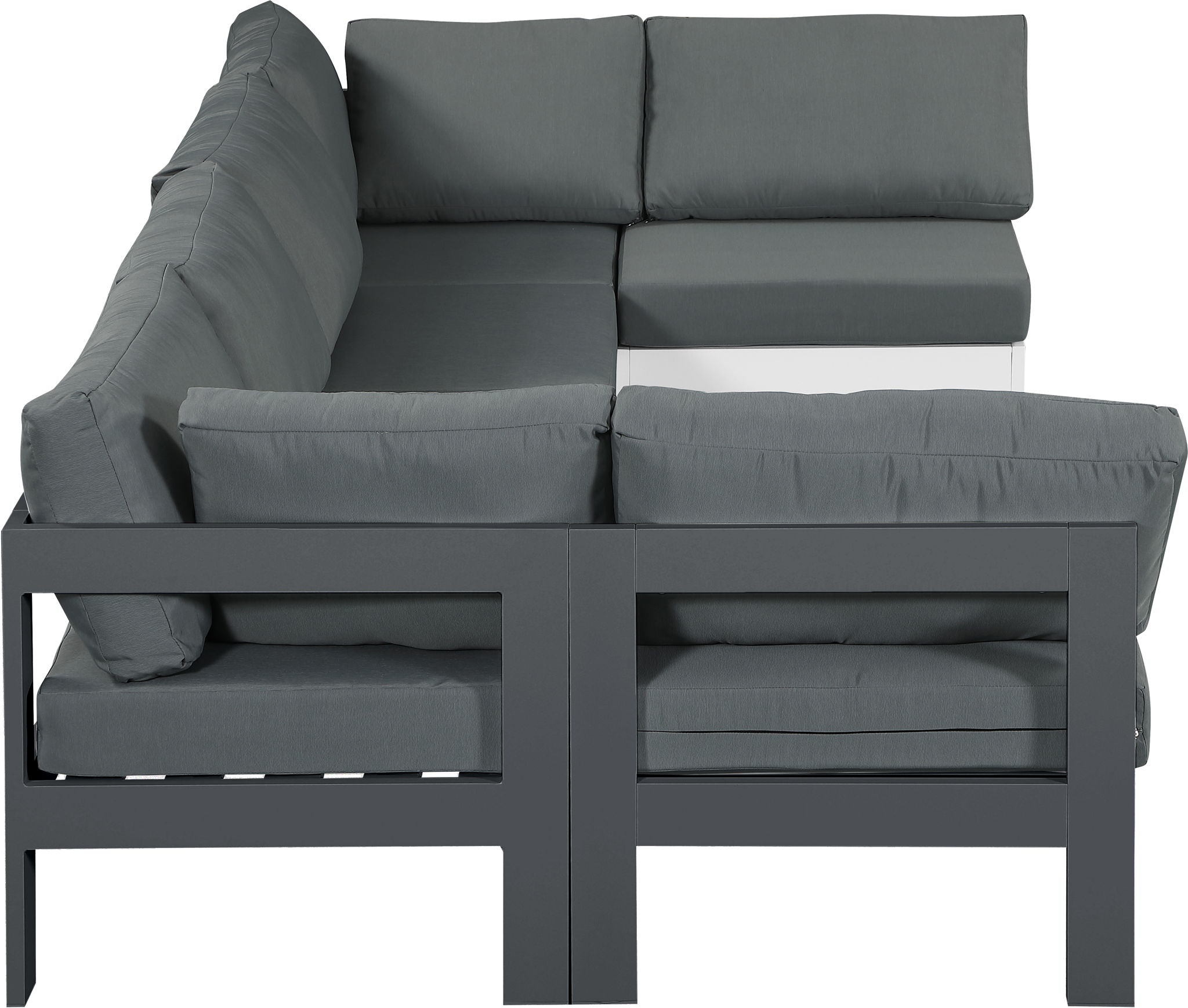 Nizuc - Outdoor Patio 6 Piece Modular Sectional With Gray Frame - Urban Living Furniture (Los Angeles, CA)