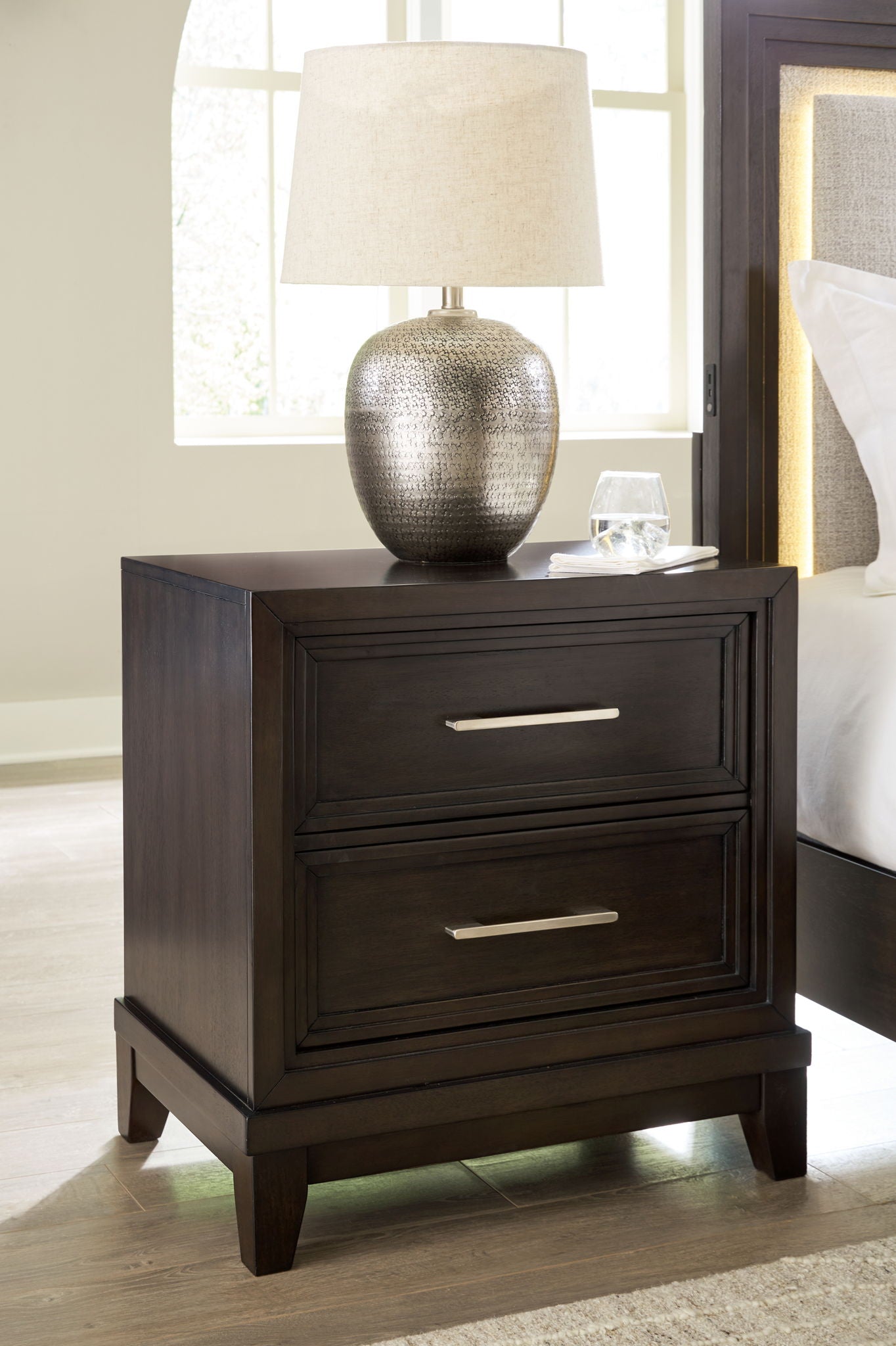 Neymorton - Dark Grayish Brown - Two Drawer Night Stand - Urban Living Furniture (Los Angeles, CA)
