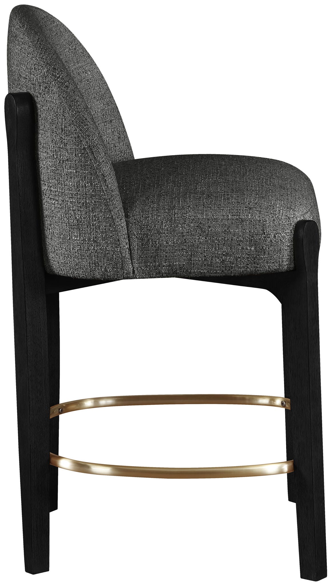 Torino - Counter Stool With Brushed Black Base