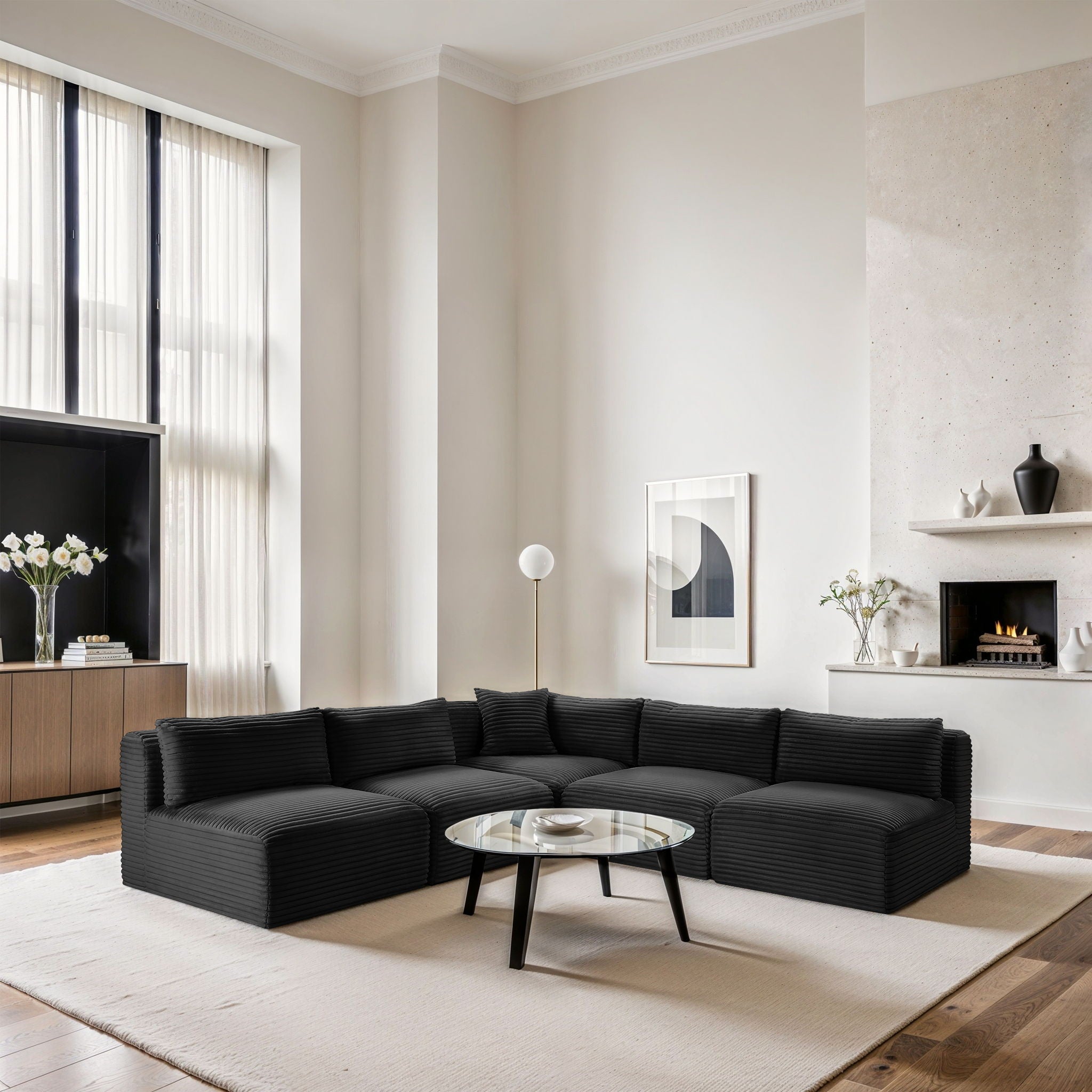 Shaggy - 5 Piece Modular Corner Armless Sectional - Urban Living Furniture (Los Angeles, CA)