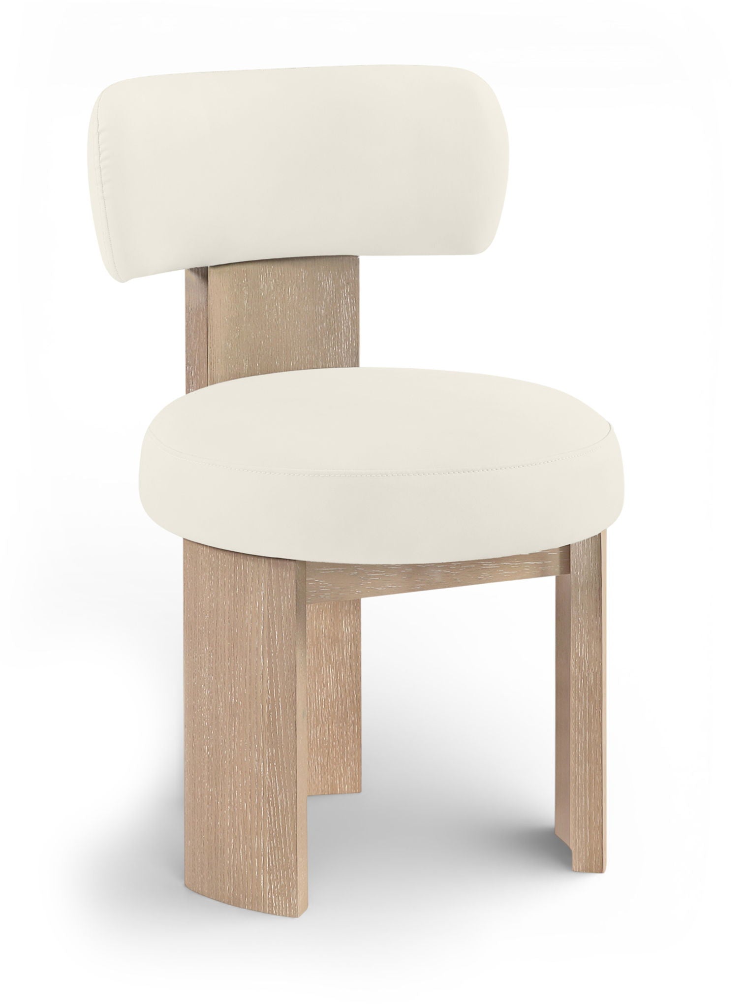 Atelier - Vegan Leather Upholstered Dining Chair (Set of 2) - Painted Natural Frame - Urban Living Furniture (Los Angeles, CA)