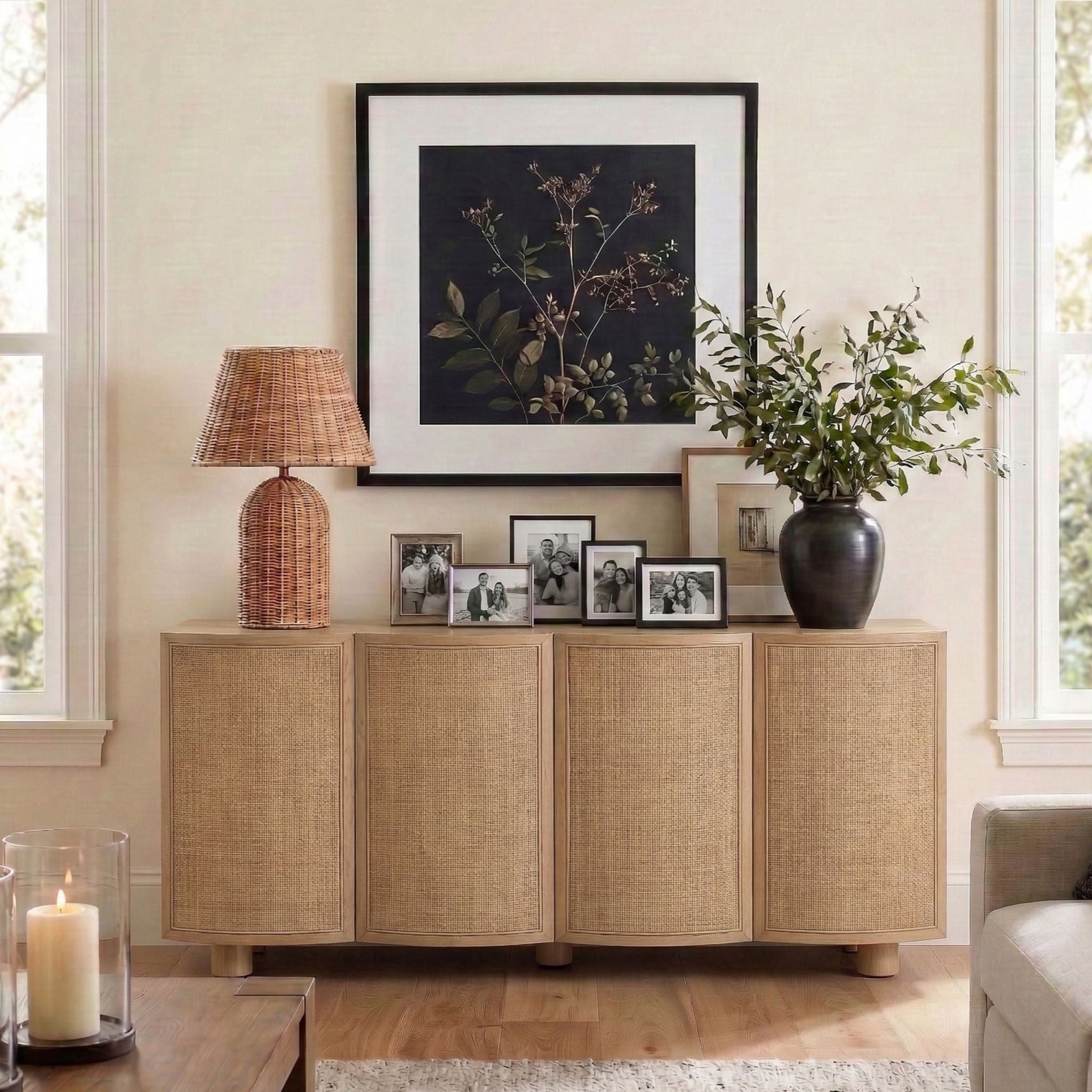 Norin - Solid Wood And Oak Veneer Sideboard/Buffet - Urban Living Furniture (Los Angeles, CA)