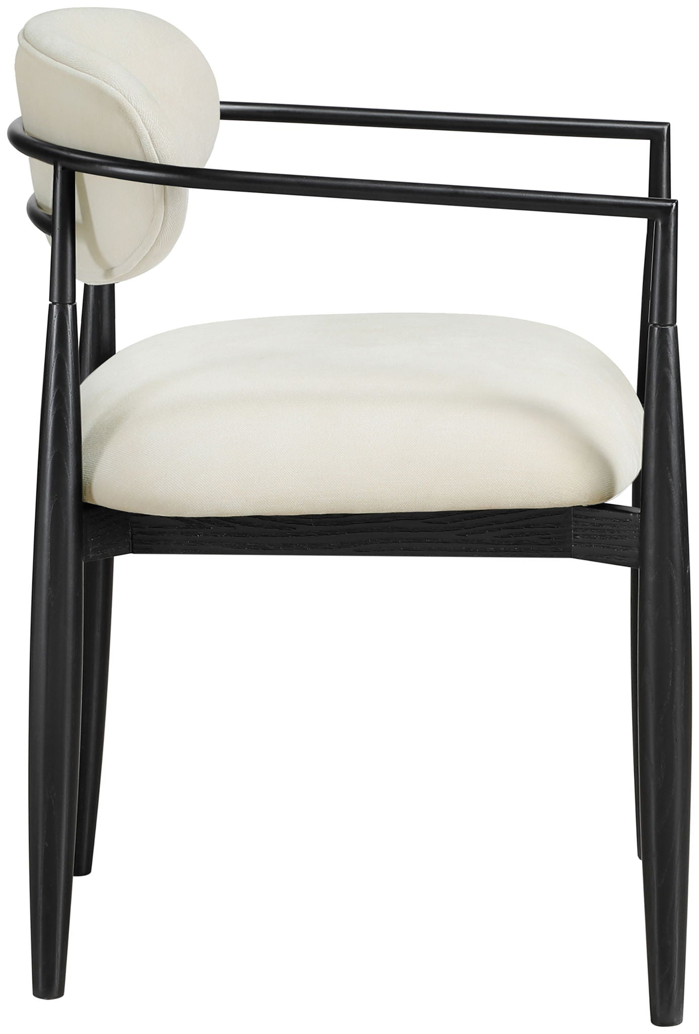 Riccio - Fabric Dining Arm Chair (Set of 2) - Black Frame - Urban Living Furniture (Los Angeles, CA)