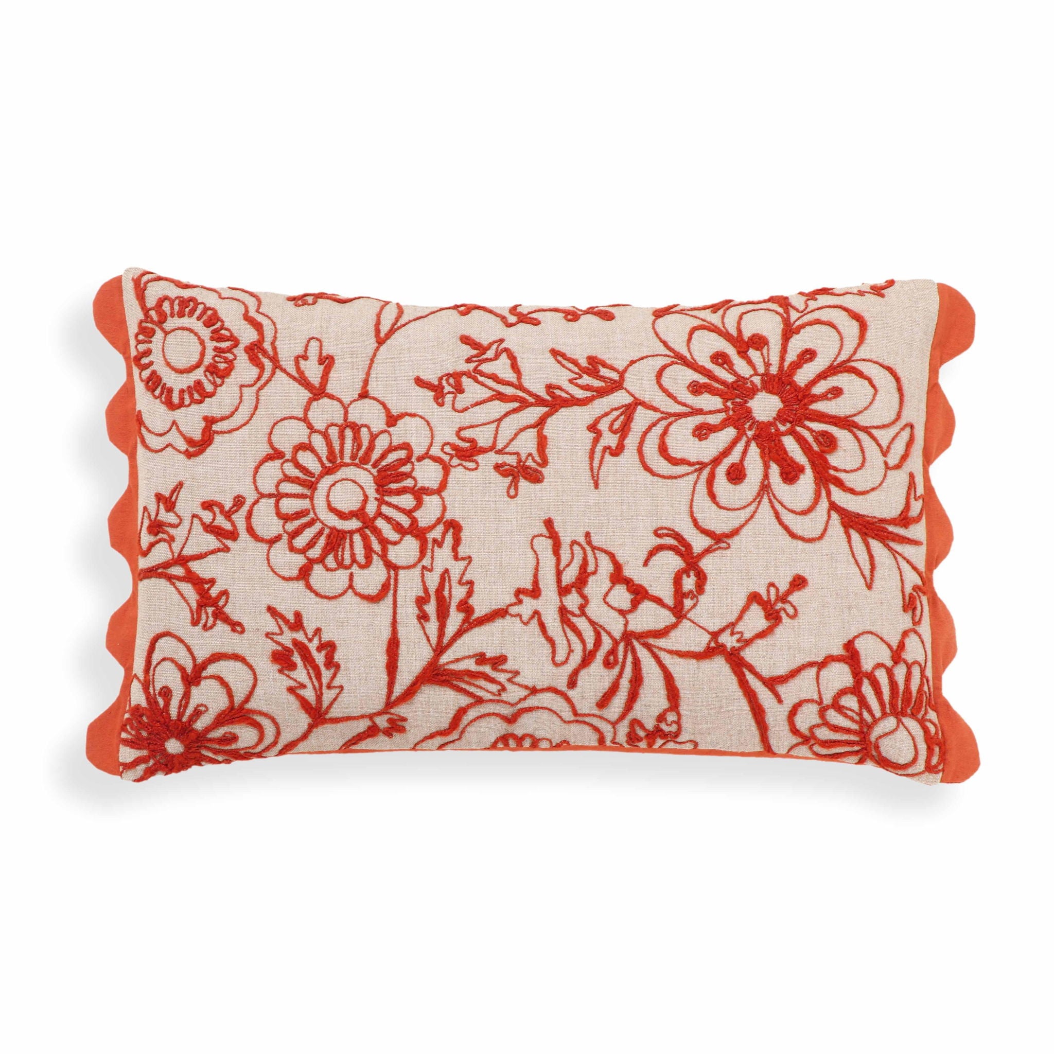 Portia - Embroidered Cotton Flex 20" x 12" Accent Cushion - Urban Living Furniture (Los Angeles, CA)