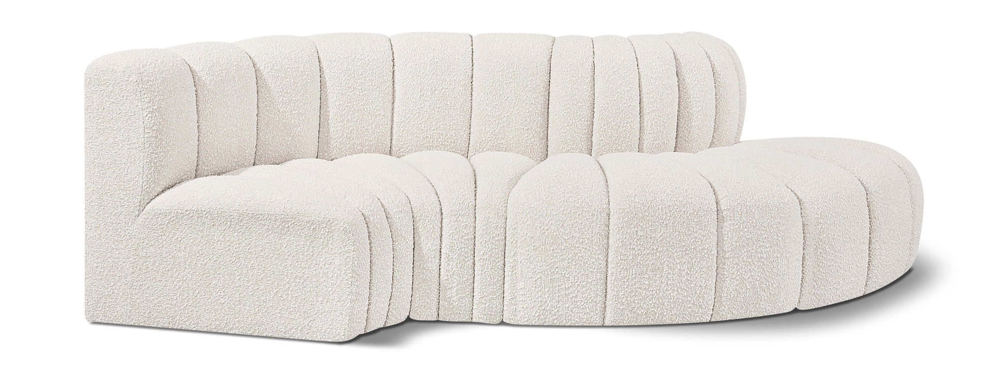 Arc - Boucle Fabric 4 Piece L-Shaped Modular Sofa - Urban Living Furniture (Los Angeles, CA)