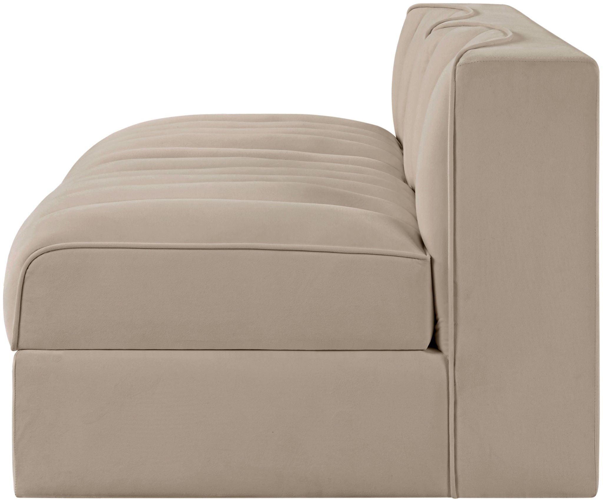 Rummi - Velvet Performance Fabric Upholstered 2 Piece Modular Armless Loveseat - Urban Living Furniture (Los Angeles, CA)