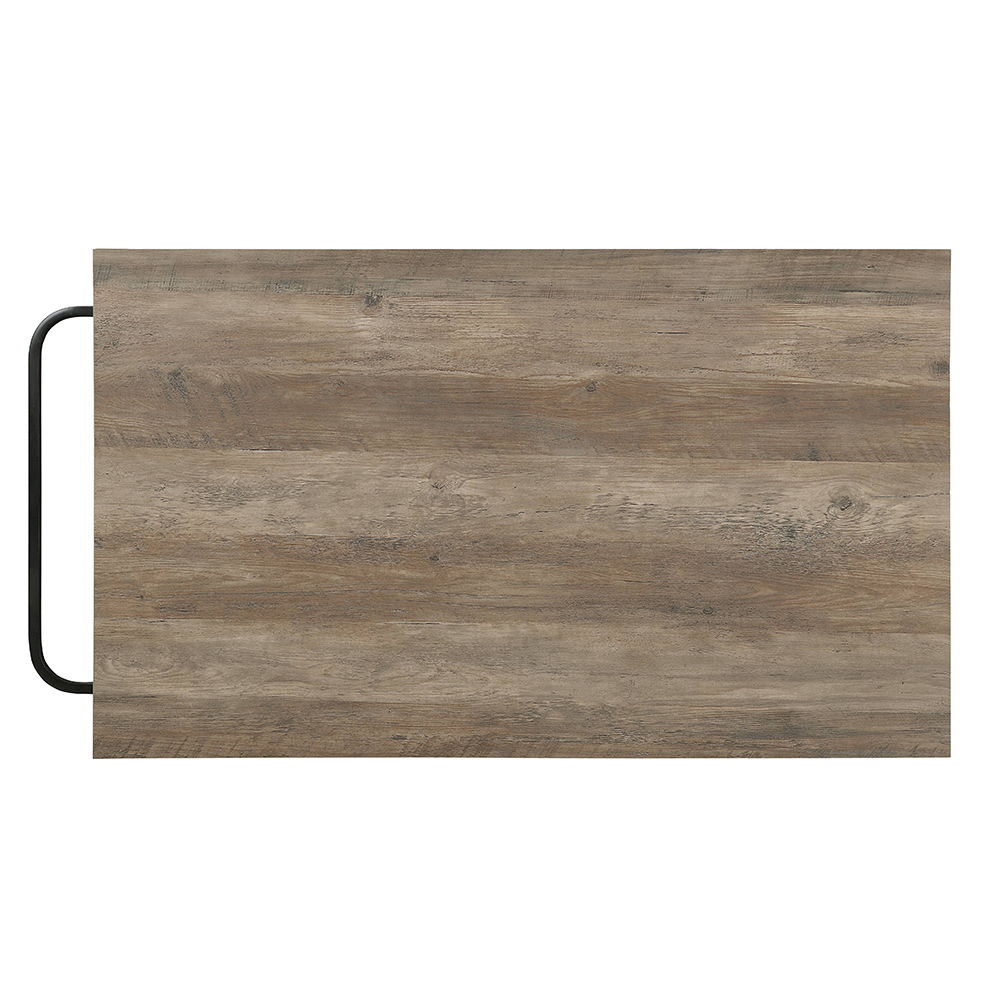 Macaria - 36" Kitchen Island - Rustic Oak & Black - Urban Living Furniture (Los Angeles, CA)