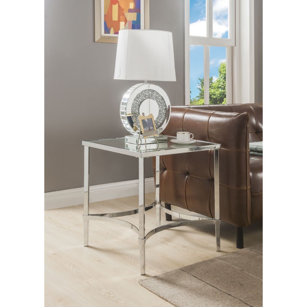 Petunia - End Table - Mirrored & Chrome - Urban Living Furniture (Los Angeles, CA)