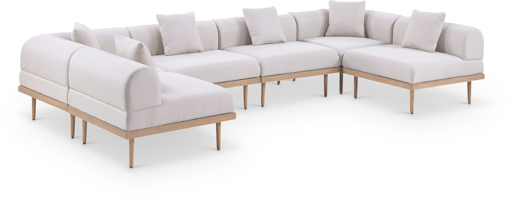 Laguna - 6 Piece 142" Outdoor Patio Modular Sectional - Urban Living Furniture (Los Angeles, CA)
