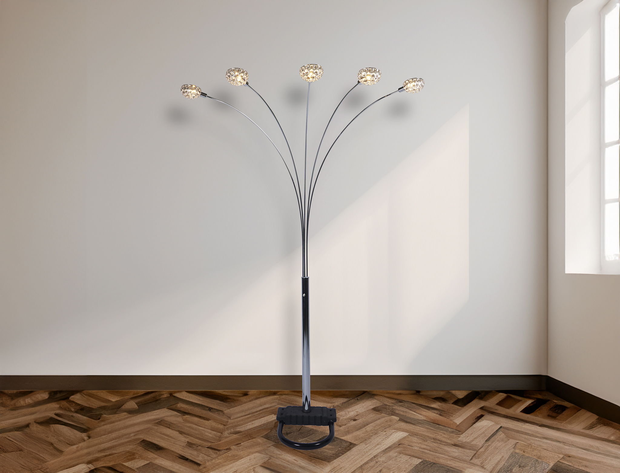 Half Moon Floor Lamp - Black - Urban Living Furniture (Los Angeles, CA)