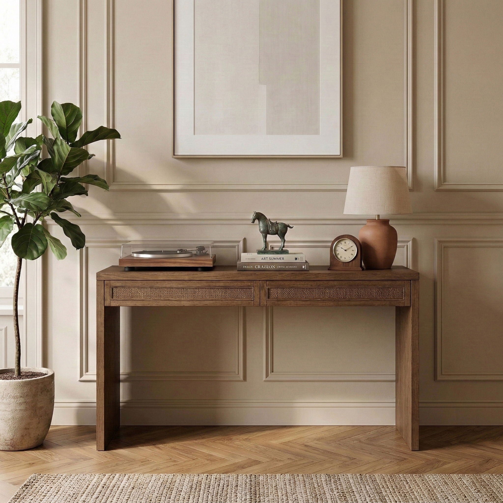 Avro - Solid Wood And Oak Veneer Desk - Urban Living Furniture (Los Angeles, CA)