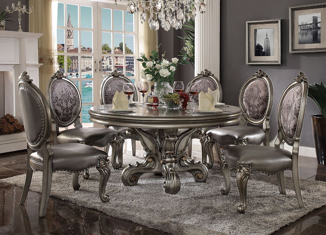 Versailles - 30" Dining Table - Antique Platinum - Urban Living Furniture (Los Angeles, CA)