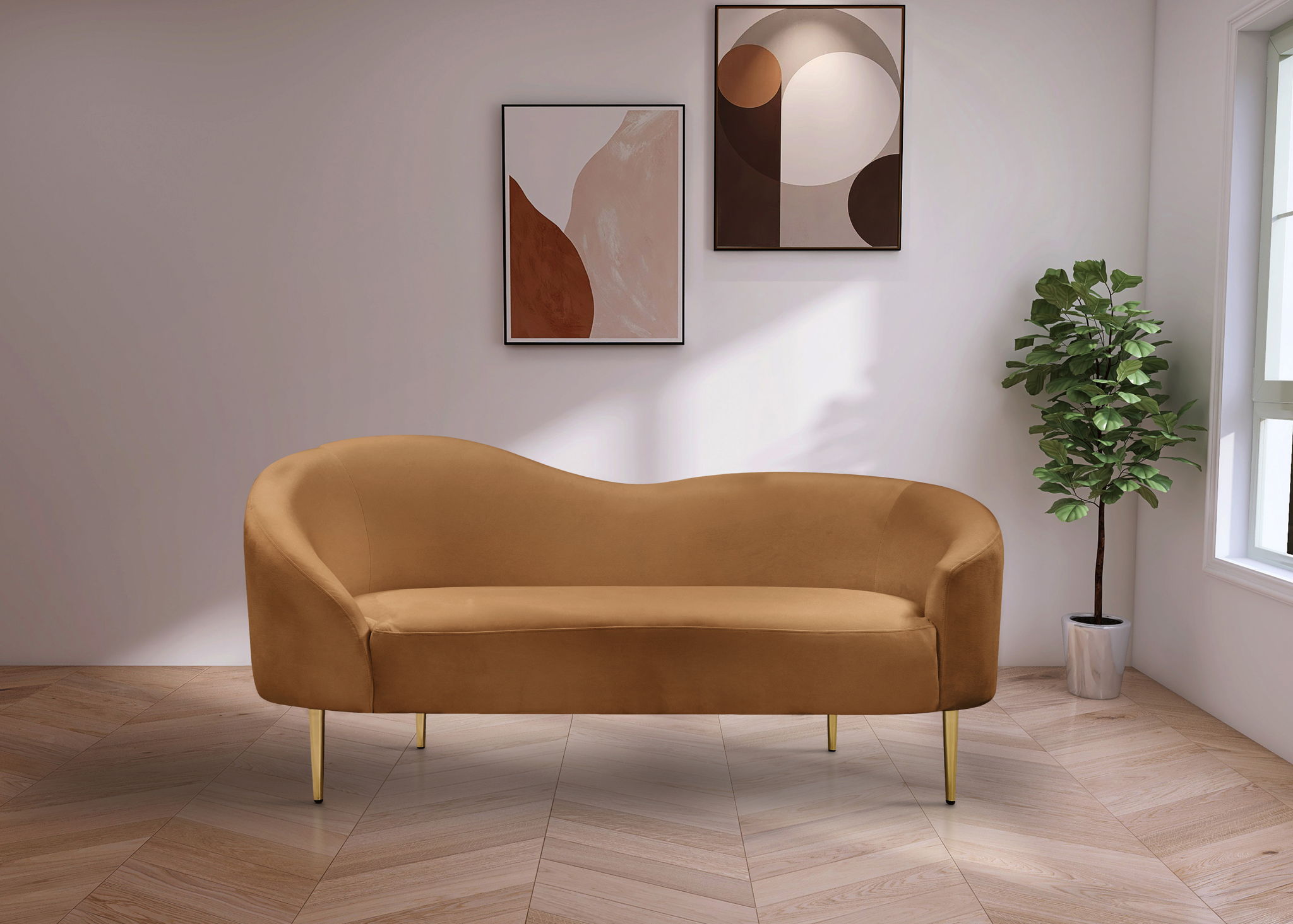 Ritz - Loveseat - Saddle - Urban Living Furniture (Los Angeles, CA)