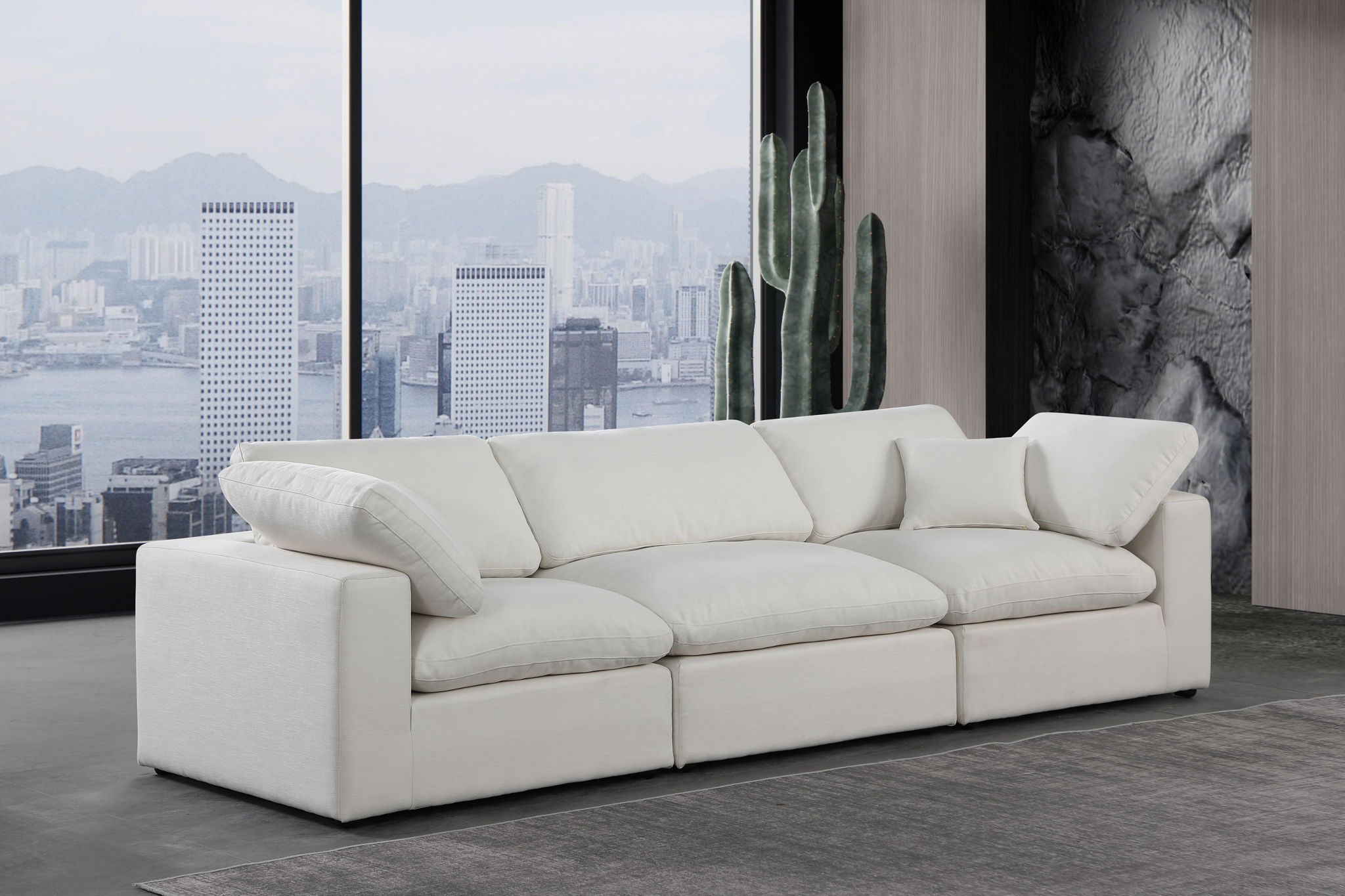 Comfy - Linen Modular Sofa 3 Seats - Urban Living Furniture (Los Angeles, CA)