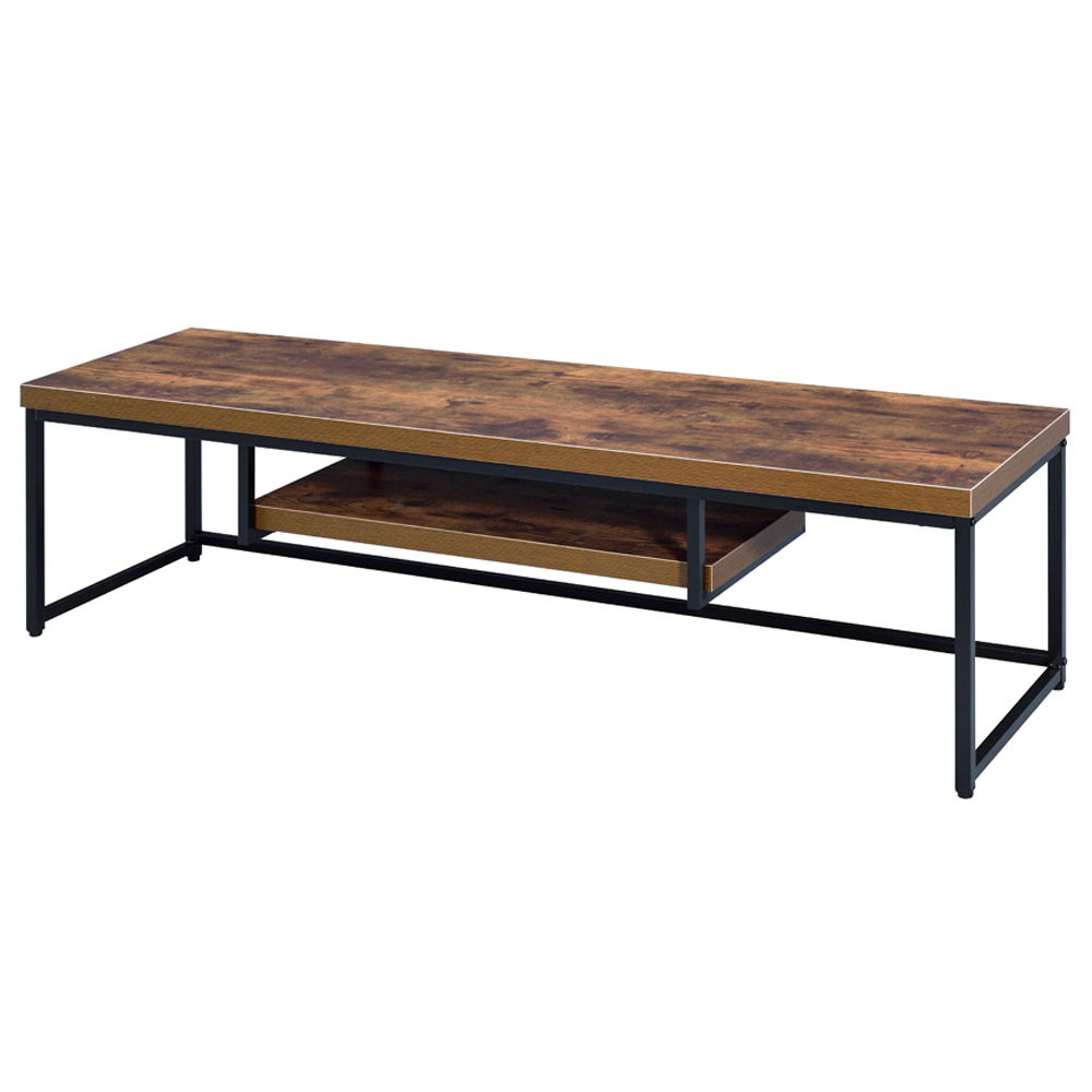 Bob - 16" TV Stand - Weathered Oak & Black Metal - Urban Living Furniture (Los Angeles, CA)