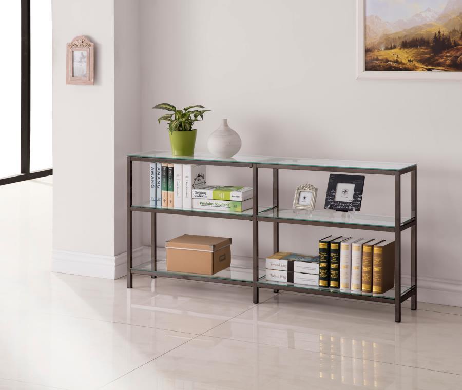 Kate - Console Bookcases - Black Nickel - Urban Living Furniture (Los Angeles, CA)