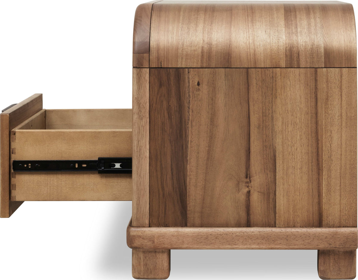 Kione - One Drawer Acacia Wood Nightstand - Lioness