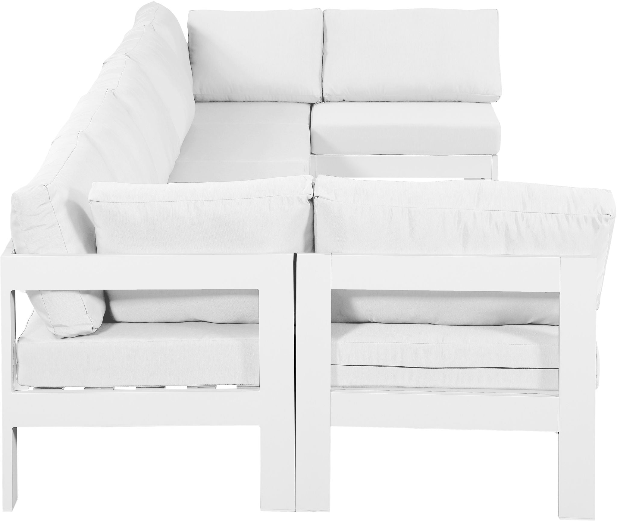 Nizuc - Outdoor Patio 7 Piece Modular Sectional With White Frame - Urban Living Furniture (Los Angeles, CA)