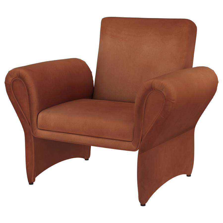 Liana - Upholstered Roll Arm Accent Armchair - Rust - Urban Living Furniture (Los Angeles, CA)