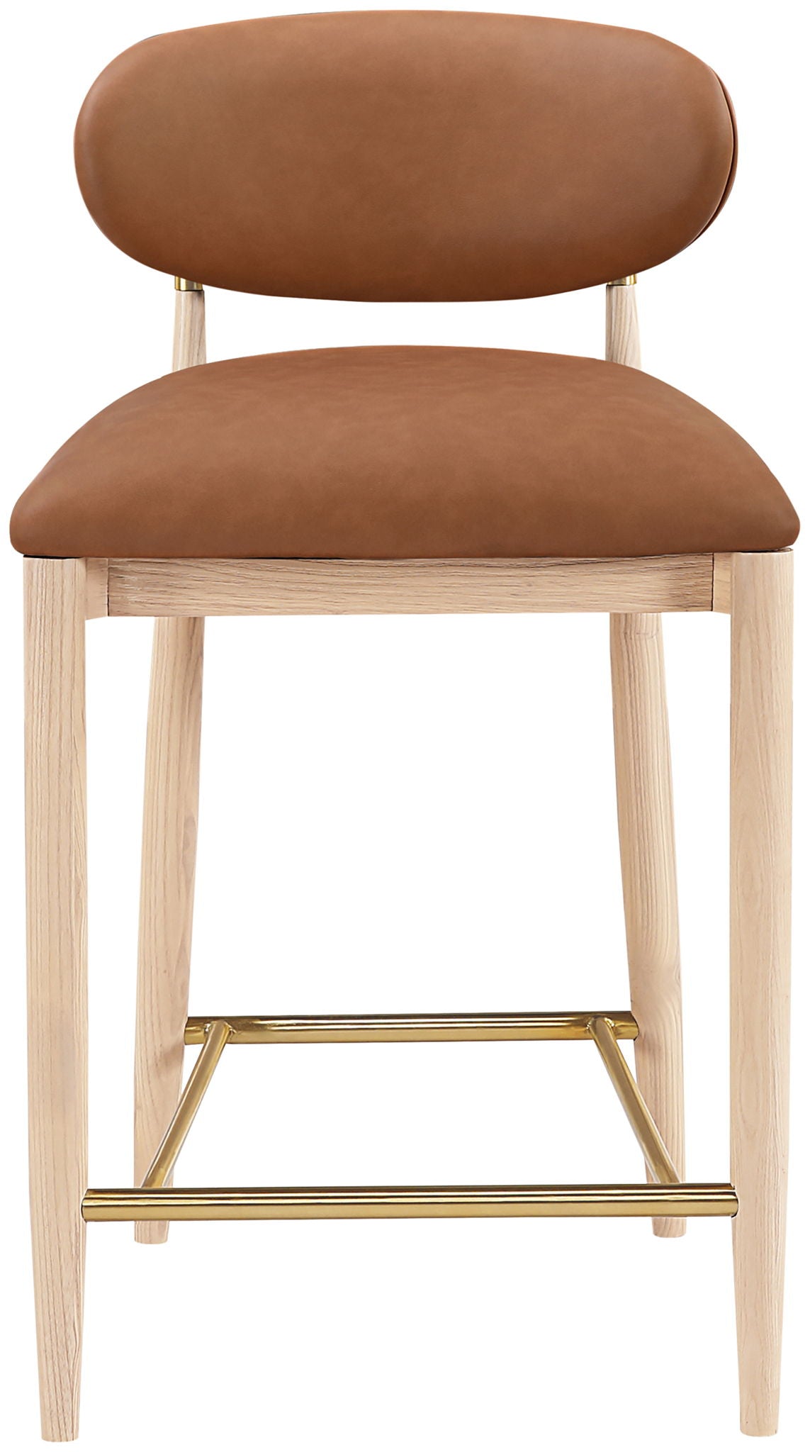 Riccio - Stool - Natural And Gold Frame - Urban Living Furniture (Los Angeles, CA)