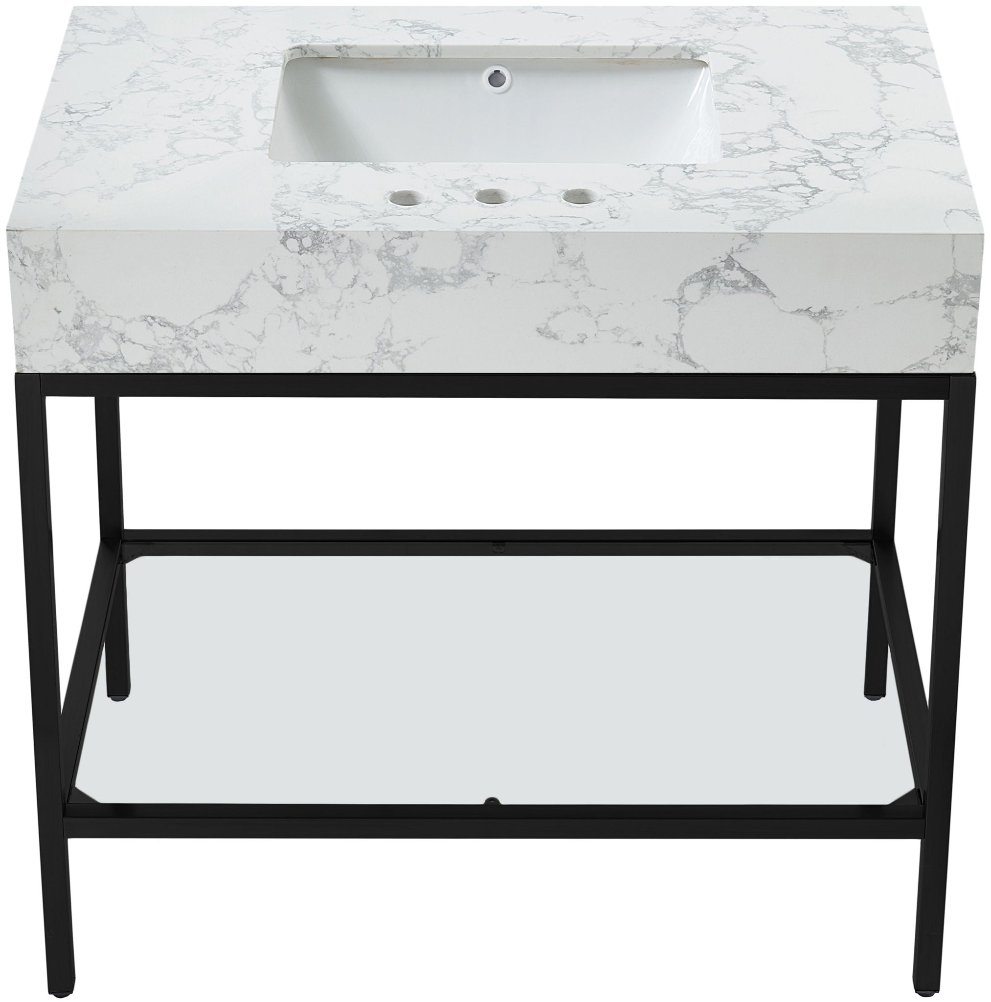Marmo - Engineered Marble Bathroom Vanity With Black Base - Urban Living Furniture (Los Angeles, CA)