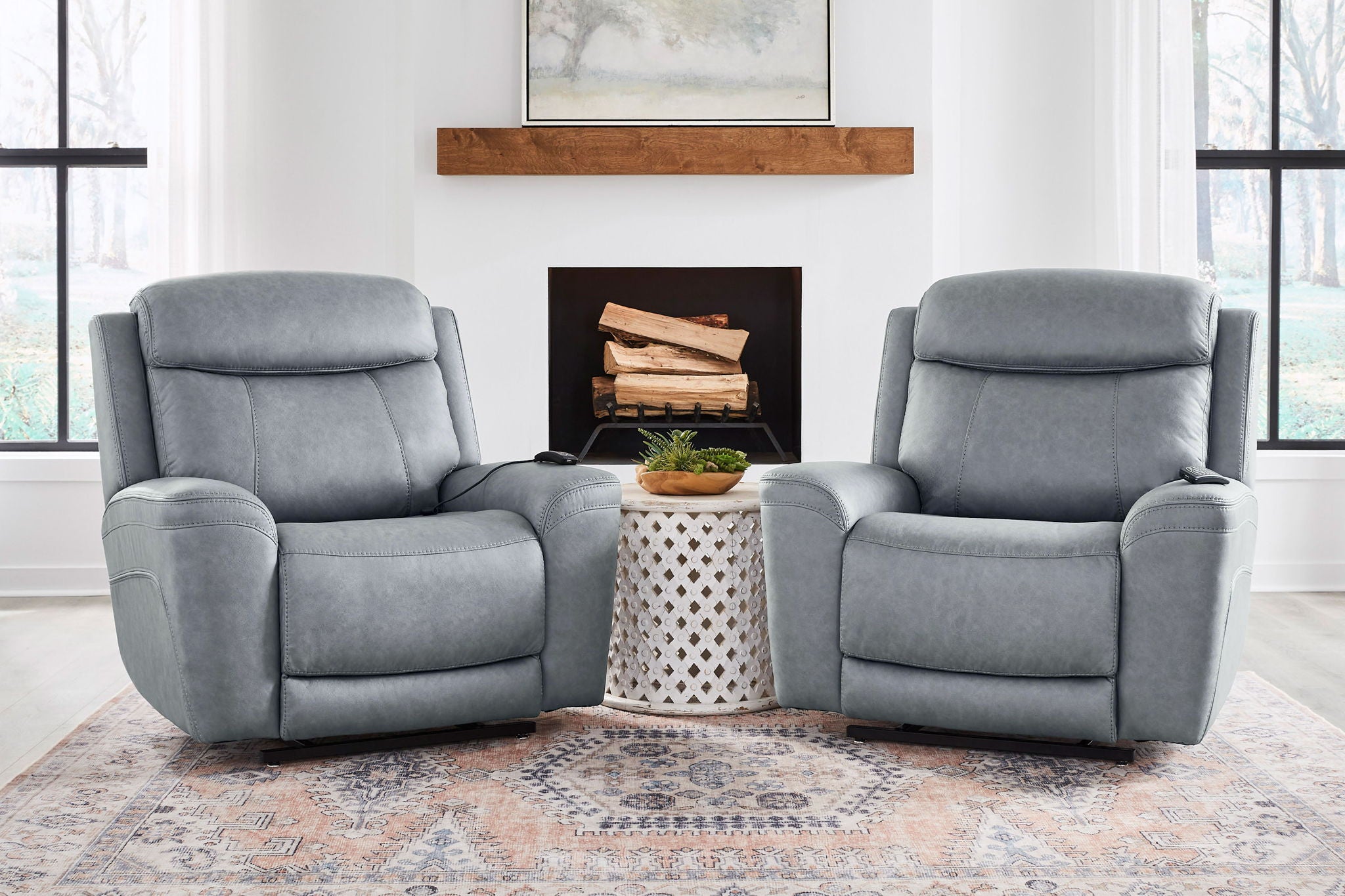 Callahan - Power Lift Recliner With Heat And Massage (Set of 2) - Urban Living Furniture (Los Angeles, CA)