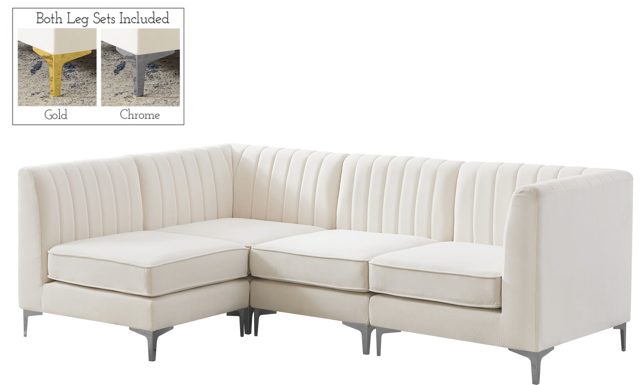 Alina - 4 Piece Modular L-Shaped Sectional - Urban Living Furniture (Los Angeles, CA)
