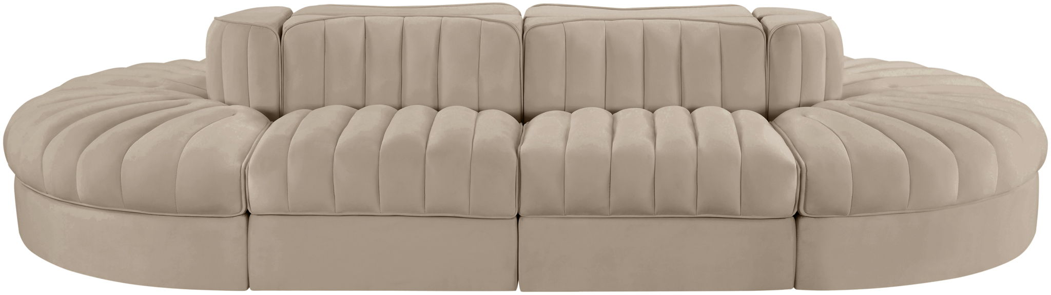 Rummi - Oval Velvet Performance Fabric Upholstered 8 Piece Modular Sectional - Urban Living Furniture (Los Angeles, CA)