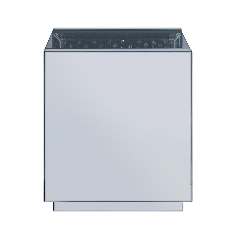 Nysa - 24" End Table - Mirrored & Faux Crystals - Urban Living Furniture (Los Angeles, CA)