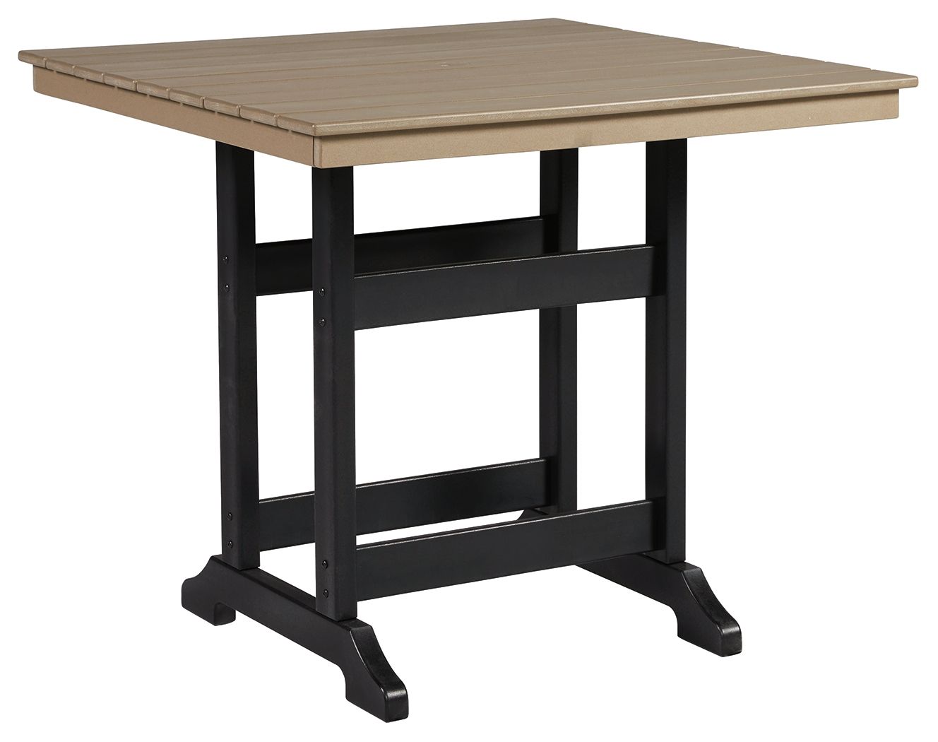Fairen Trail - Black / Driftwood - Square Counter TBL w/Umb OPT - Urban Living Furniture (Los Angeles, CA)