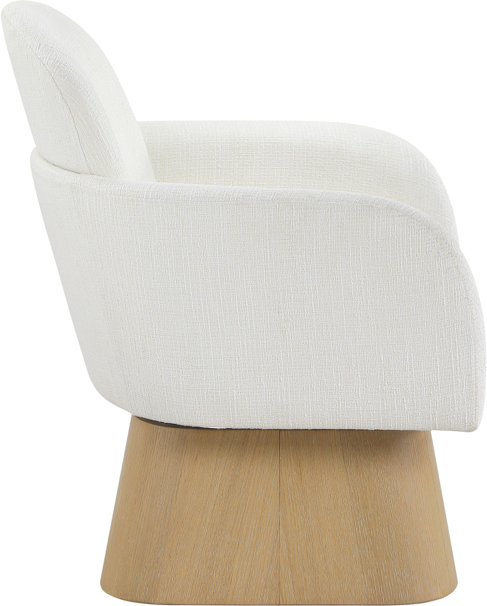 Marlowe - Linen Textured Fabric Upholstered Swivel Accent Chair - Stained Natural - Urban Living Furniture (Los Angeles, CA)