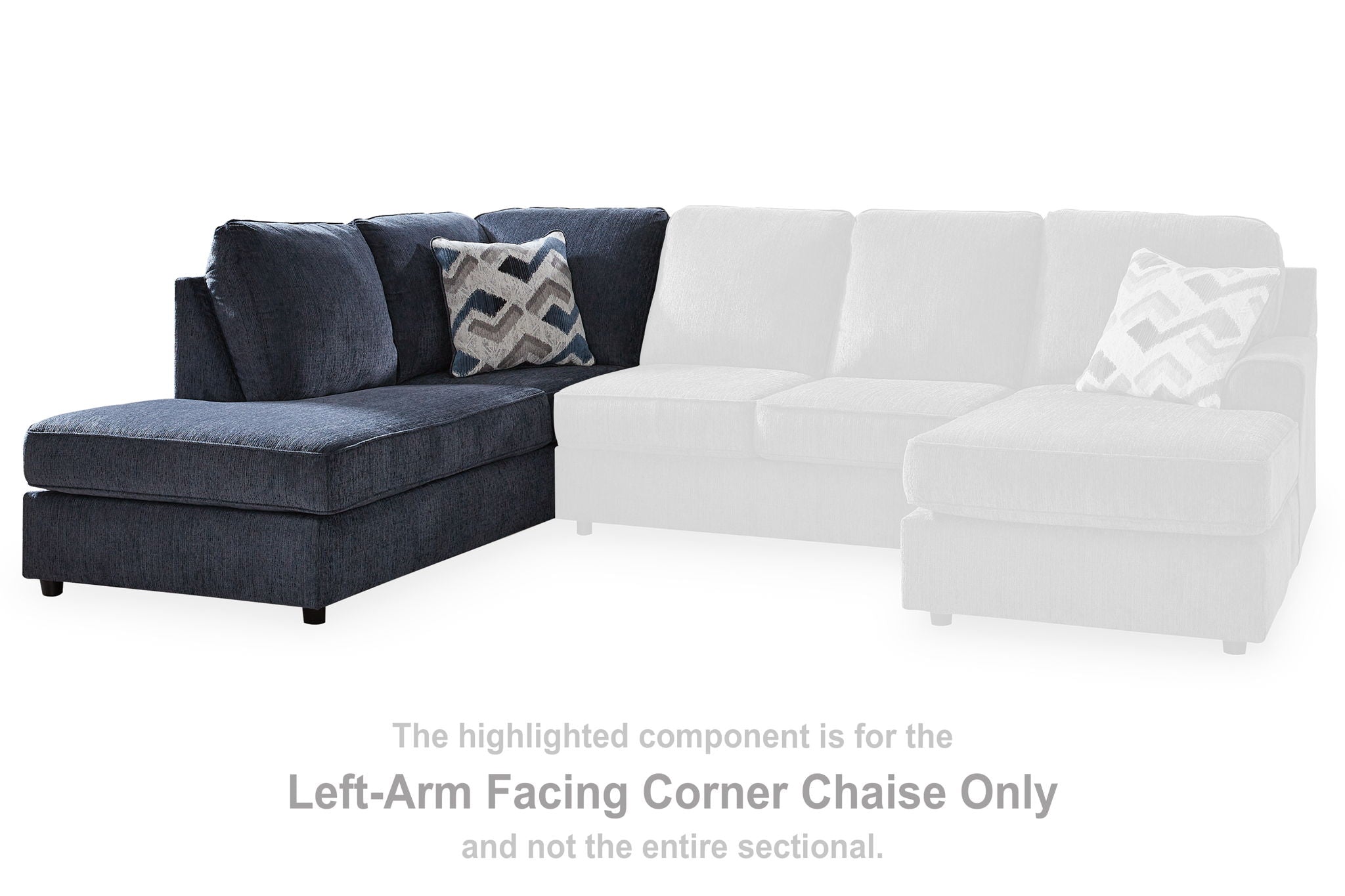 Albar Place - Cobalt - Laf Corner Chaise - Urban Living Furniture (Los Angeles, CA)