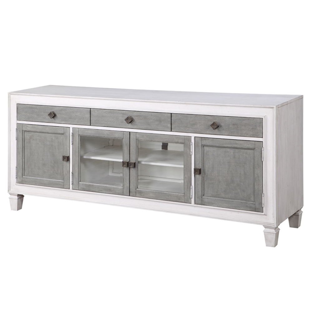 Katia - TV Stand - Rustic Gray & Weathered White - Urban Living Furniture (Los Angeles, CA)
