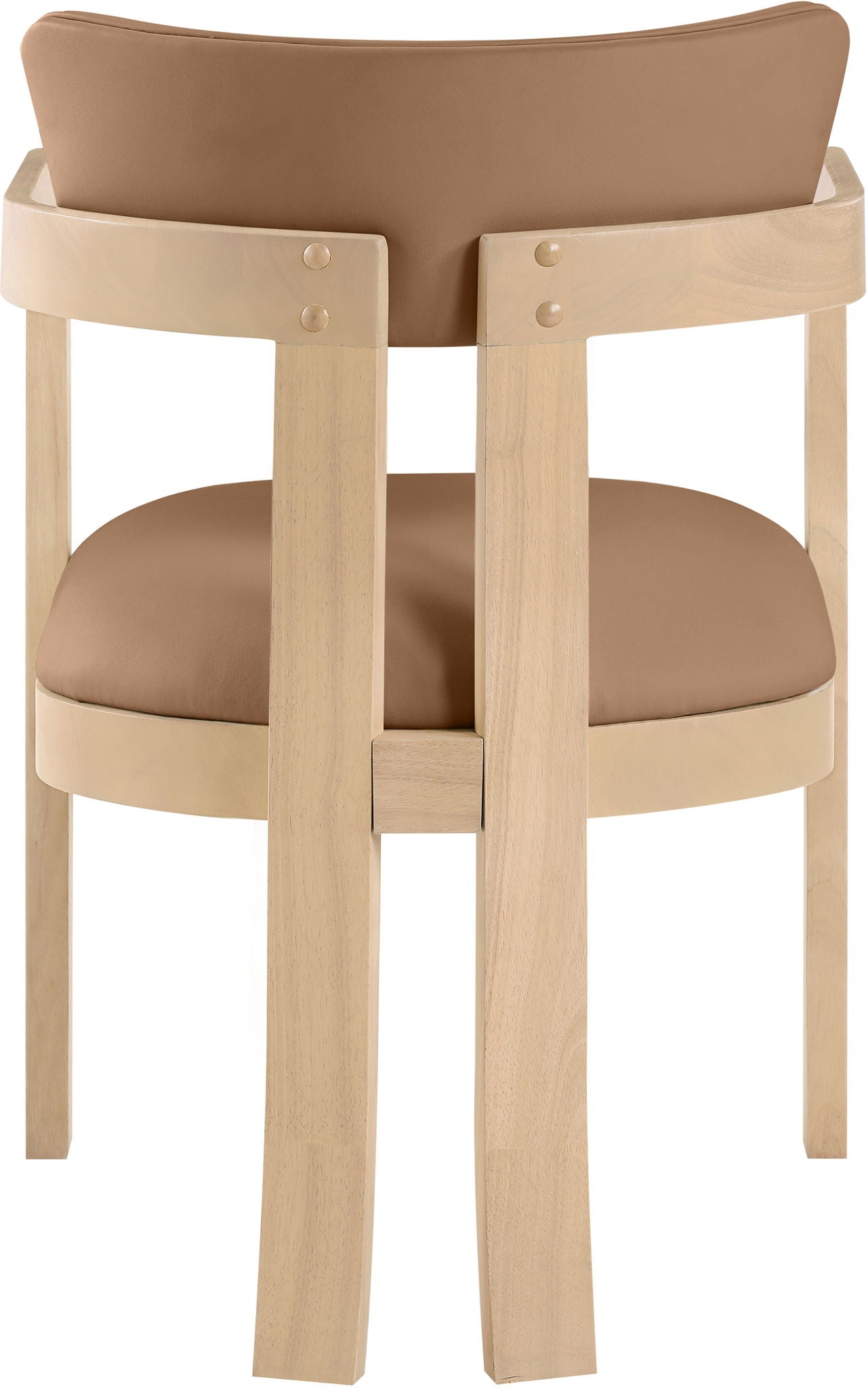 Lavrin - Vegan Leather Dining Arm Chair (Set of 2) - Natural Base - Urban Living Furniture (Los Angeles, CA)
