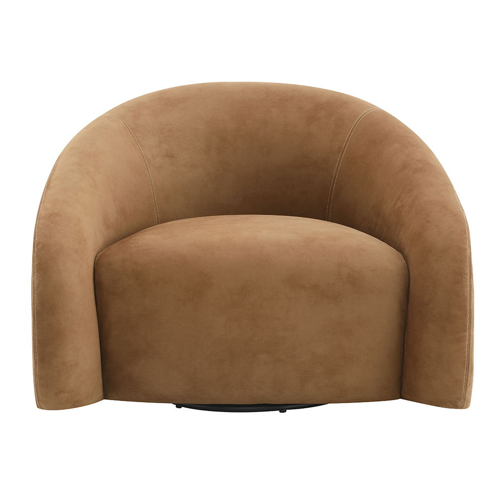Zoey - Accent Chair With Swivel - Chocolate Suede - Urban Living Furniture (Los Angeles, CA)