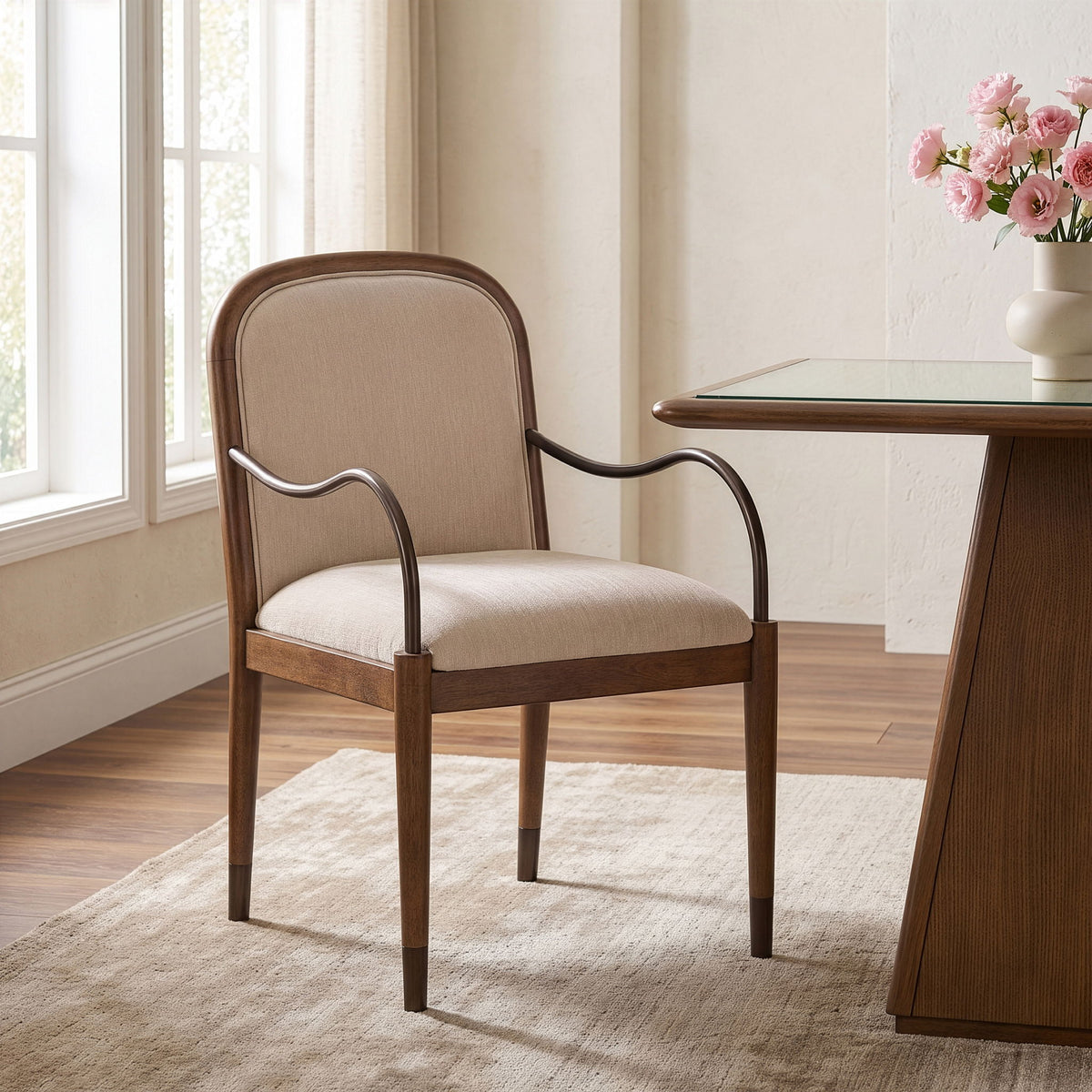 Cambria - Fabric Upholstered Dining Arm Chair
