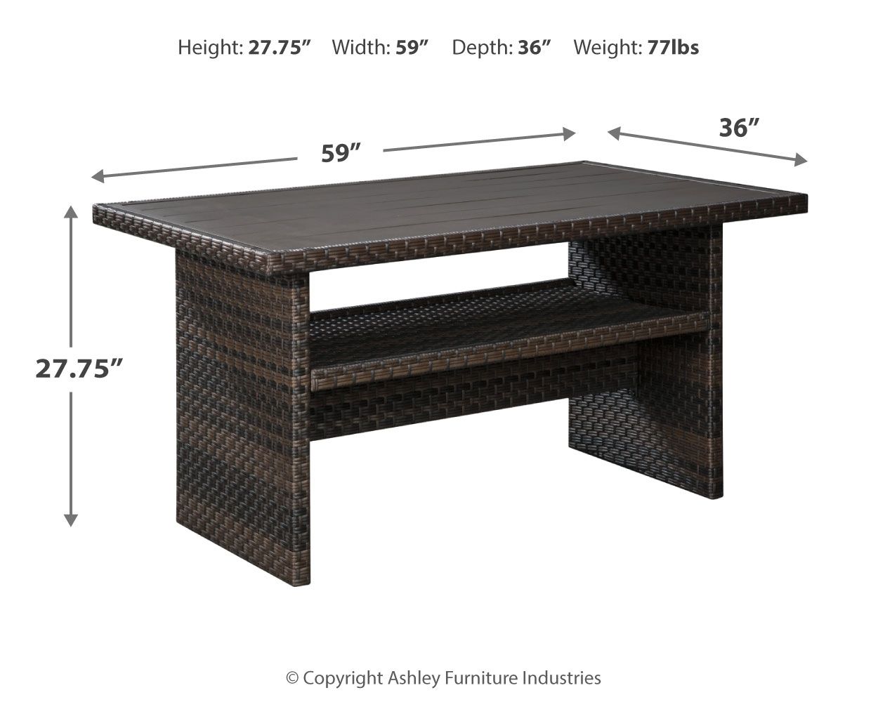 Easy Isle - Dark Brown / Beige - RECT Multi-Use Table - Urban Living Furniture (Los Angeles, CA)