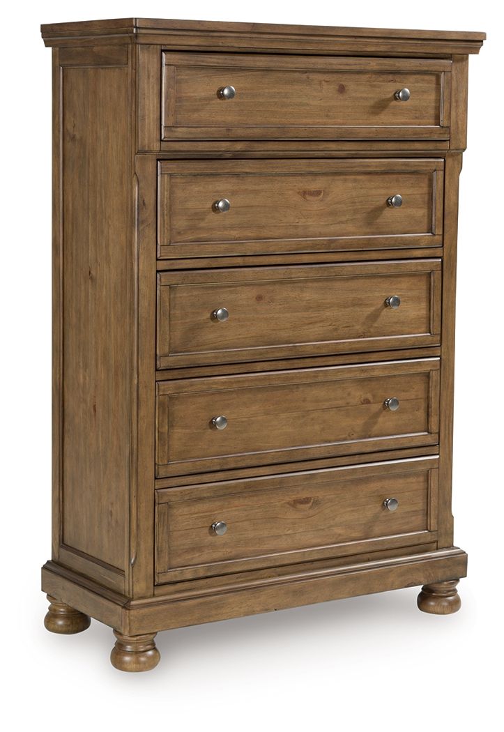 Feddinger - Medium Brown - Five Drawer Chest - Urban Living Furniture (Los Angeles, CA)
