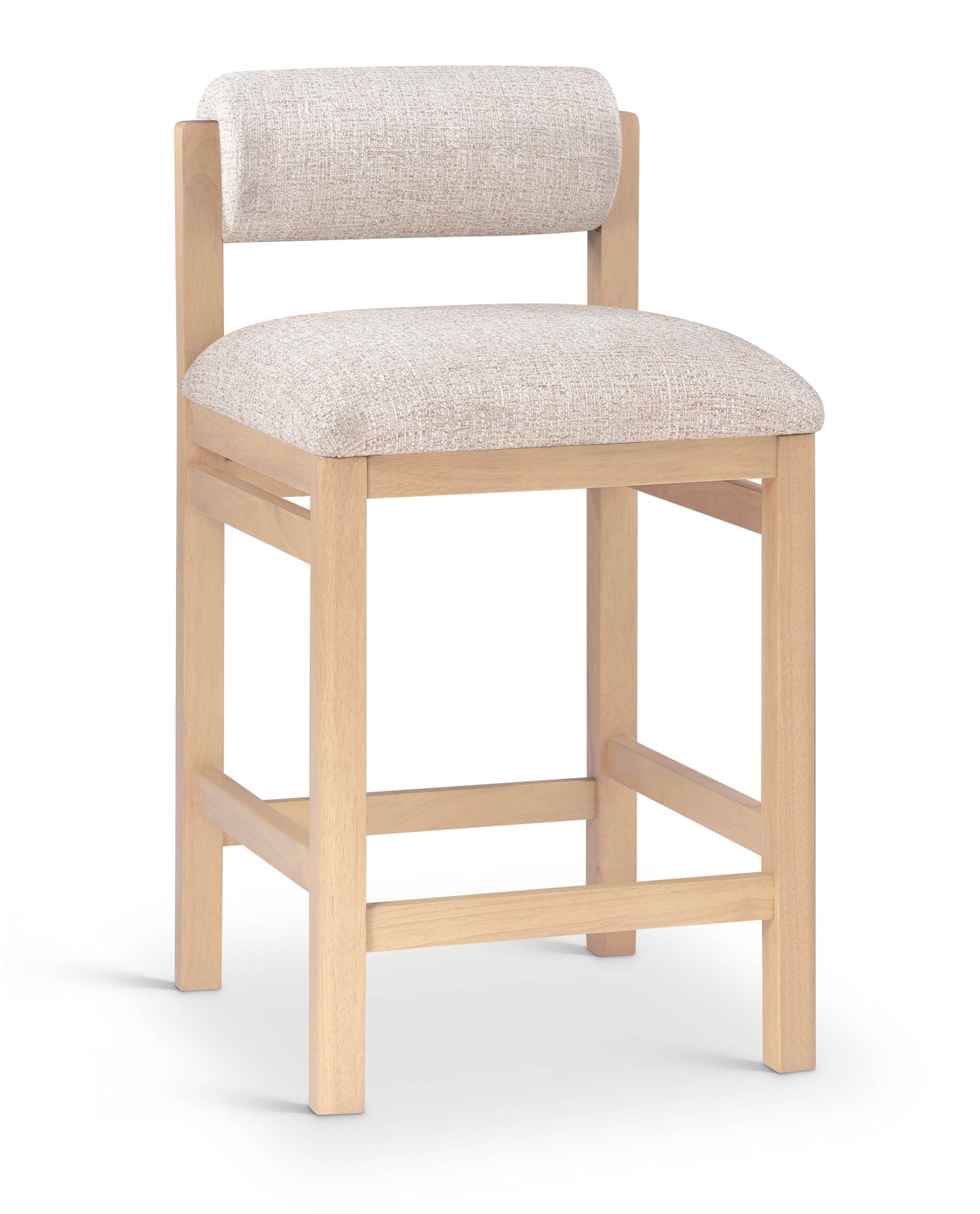 Roundhill - Fabric Counter Stool - Natural Frame - Urban Living Furniture (Los Angeles, CA)