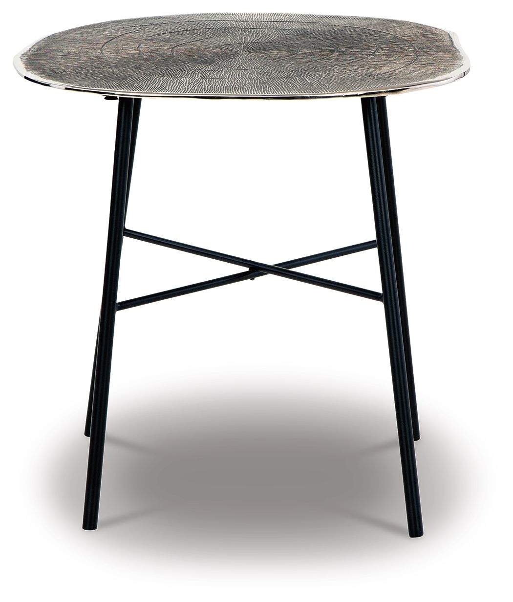 Laverford - Round End Table - Chrome / Black - Urban Living Furniture (Los Angeles, CA)