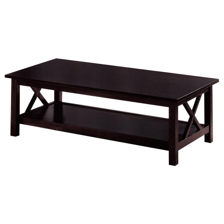 Rachelle - 3 Piece Rectangular Coffee Table Set - Deep Merlot - Urban Living Furniture (Los Angeles, CA)