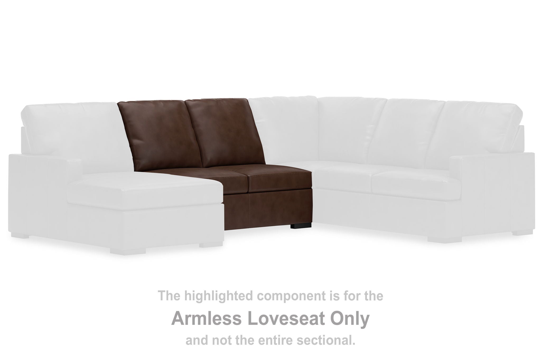 McDowlan - Armless Loveseat - Coffee - Urban Living Furniture (Los Angeles, CA)
