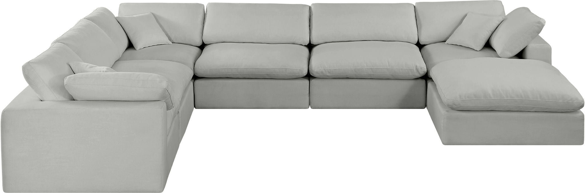 Comfy - 7 Piece Linen Modular Sectional With Chaise - Urban Living Furniture (Los Angeles, CA)